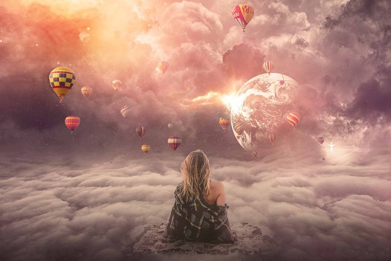 sky, love, spiritual, above, top, dream, balloon, woman, soul, happy, nature, happiness, joy, positive, university