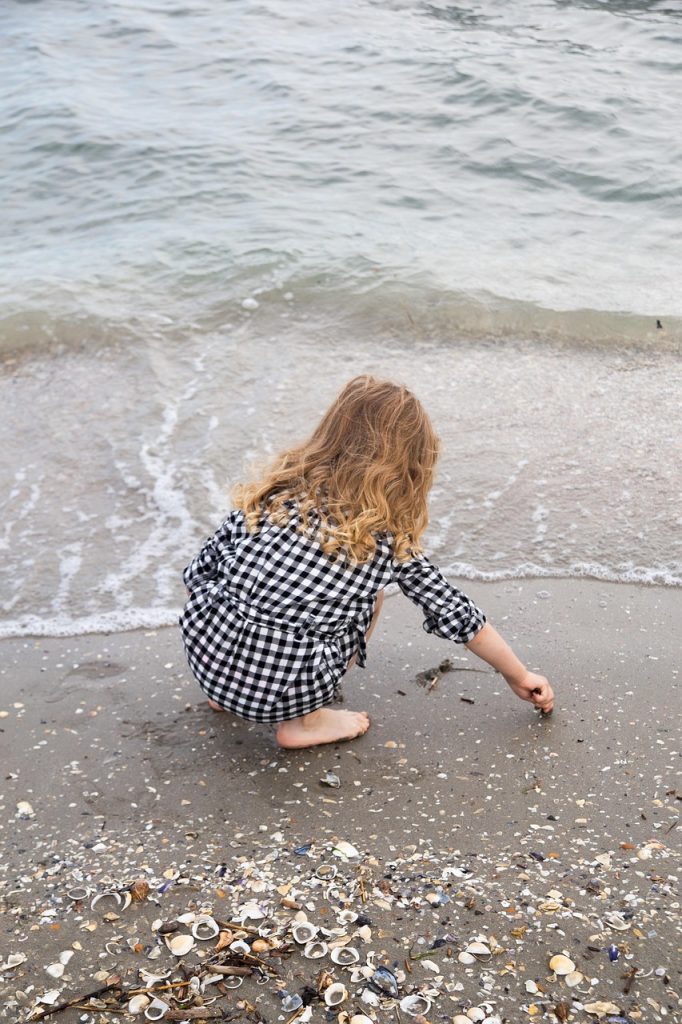 little girl, beach, child, nature, kid, childhood, sand, sea, ocean, water, summer, playing